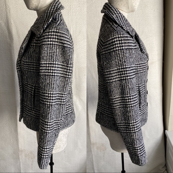 Banana Republic 4/6 Wool Houndstooth Blazer Jacket - Picture 4 of 8